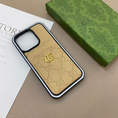 Tunde Store iphone 12 - 16 Pro Max Luxury Emboss Gucci With Cash Card Holder