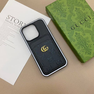 Tunde Store iphone 12 - 16 Pro Max Luxury Emboss Gucci With Cash Card Holder