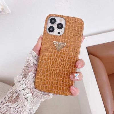 Tunde Store Leather Prada iPhone 15 Cases | Prada Phone Case for iPhone 15