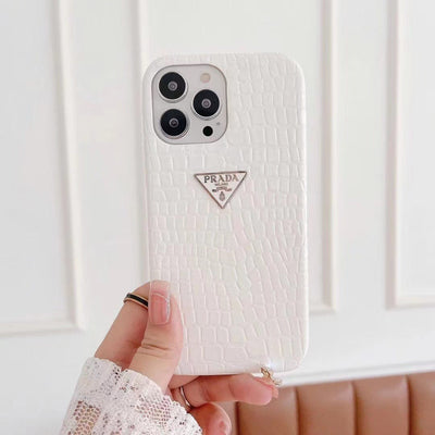 Tunde Store Leather Prada iPhone 15 Cases | Prada Phone Case for iPhone 15