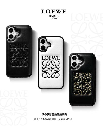 Tunde Store Loewe Anagram Logo Leather iPhone Case