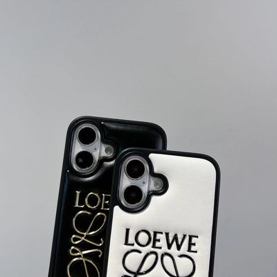 Tunde Store Loewe Anagram Logo Leather iPhone Case