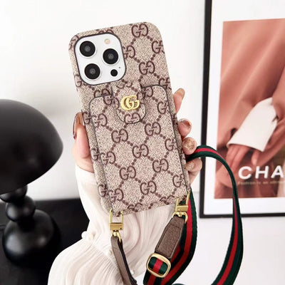 Tunde Store Loiuis Vuitton Monogram iPhone Case with Wrist Strap and Pouch | Luxury and Functionality