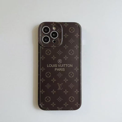 Tunde Store Louis Vuitton Classic Monogram iPhone Cases with Gold Branding