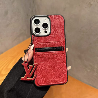 Tunde Store Louis Vuitton Embossed Monogram Zip Pocket Card iPhone Case