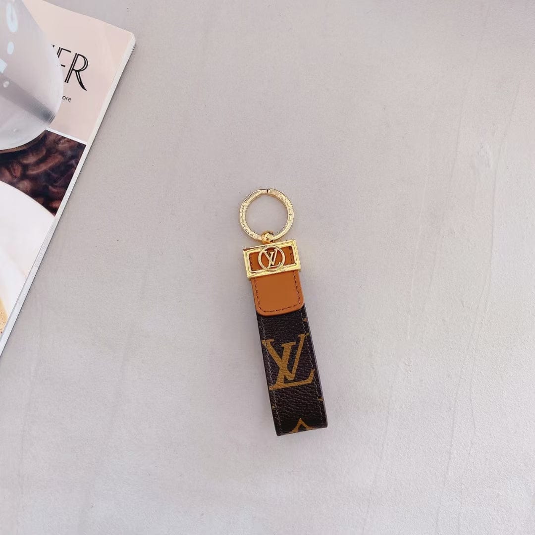 Tunde Store Louis Vuitton Monogram and Leather Key Holders with Gold Hardware | LV Keychain