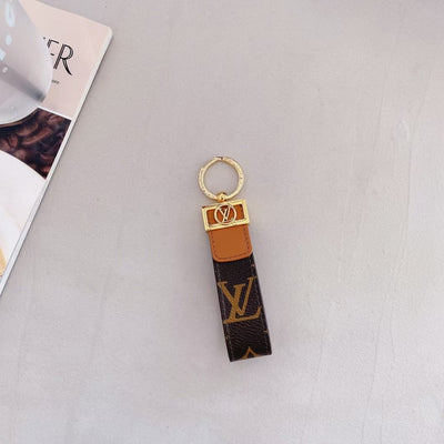 Tunde Store Louis Vuitton Monogram and Leather Key Holders with Gold Hardware | LV Keychain