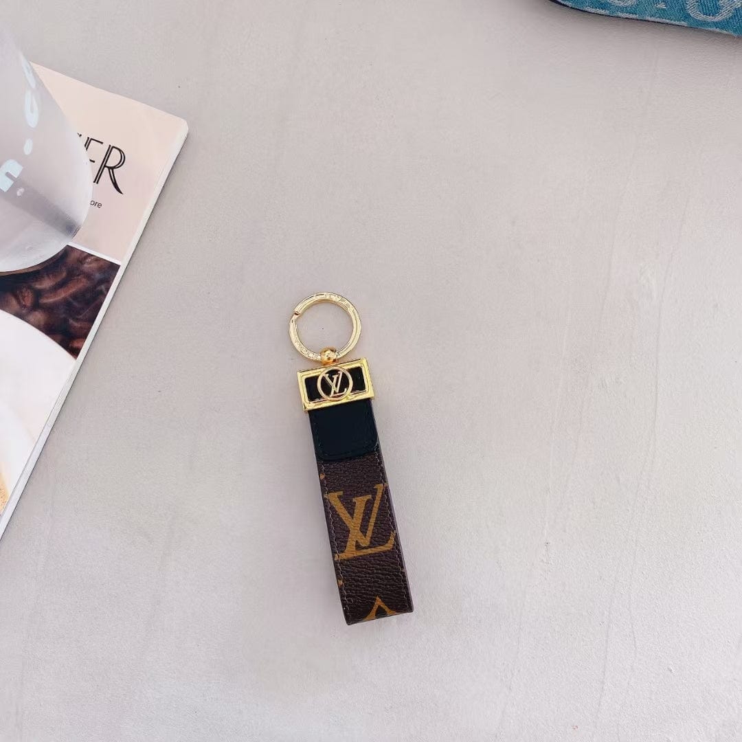 Tunde Store Louis Vuitton Monogram and Leather Key Holders with Gold Hardware | LV Keychain