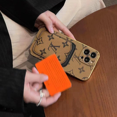 Tunde Store Louis Vuitton Monogram iPhone Case with Credit Card Pouch