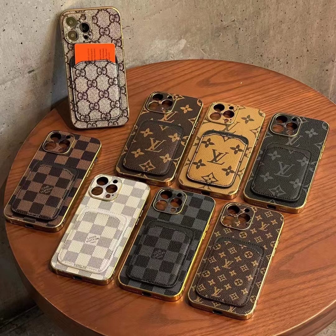 Tunde Store Louis Vuitton Monogram iPhone Case with Credit Card Pouch