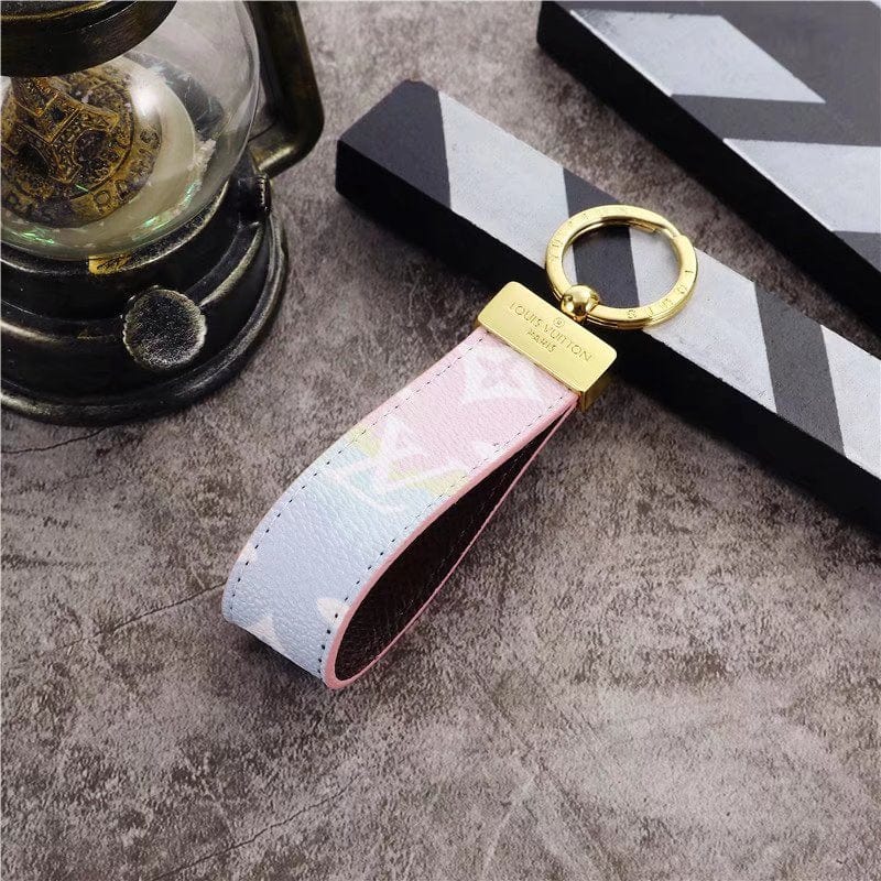 Tunde Store Louis Vuitton Pastel Monogram Key Holders with Gold Accents | LV Keychain