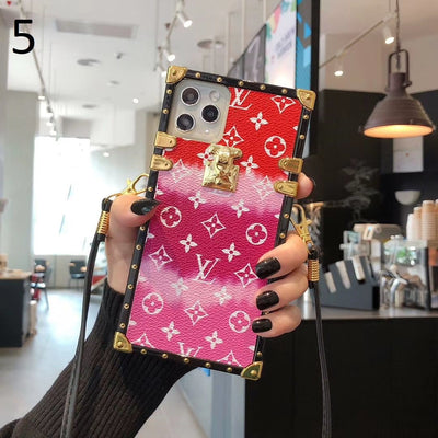 Tunde Store Louis Vuitton Rainbow Leather Case For iPhone