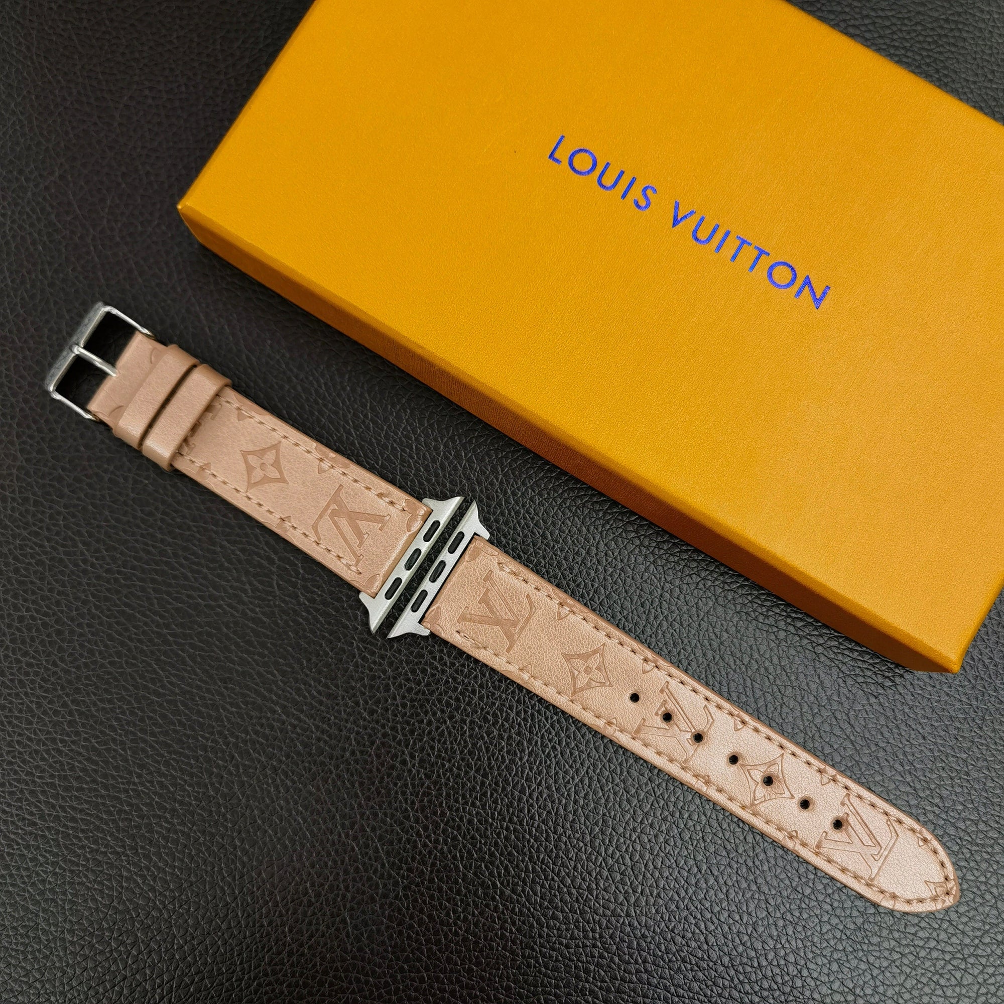 Tunde Store Louis Vuitton Textured Leather Watch Band 38/40/41/42/44/45/49 mm