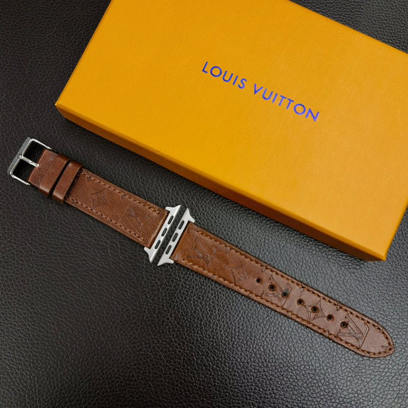Tunde Store Louis Vuitton Textured Leather Watch Band 38/40/41/42/44/45/49 mm