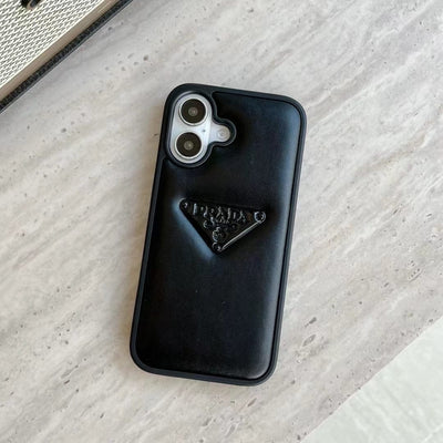 Tunde Store Prada Leather iPhone Case Black And White
