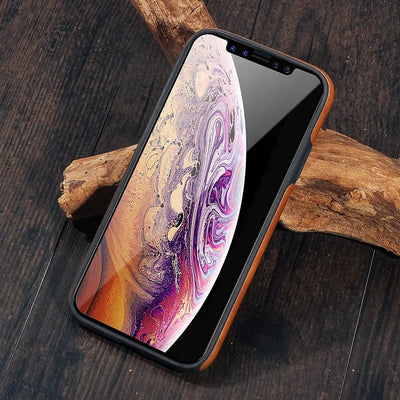 Tunde Store Solid Color PU Leather Phone Case For iPhones