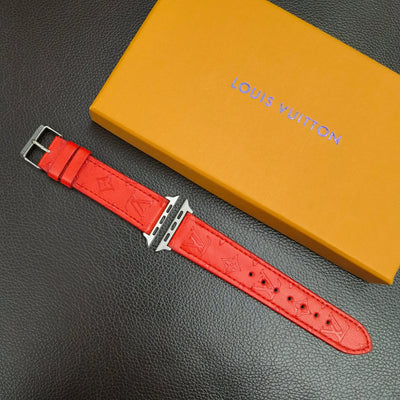 Tunde Store Textured Leather Louis Vuitton Watch Band 38/40/41/42/44/45/49 mm